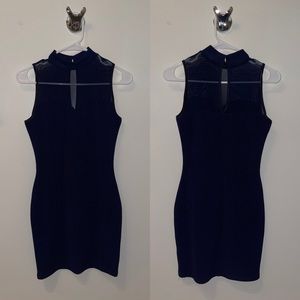 Charlotte Russe Sparkly Mesh Dress in Navy